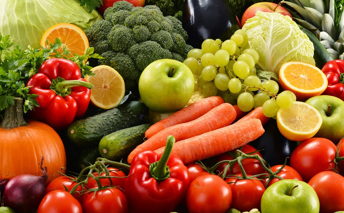 În caz de exacerbare a cistitei, meniul trebuie să includă fructe și legume proaspete